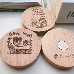 Personalized Portrait Wood Magnet