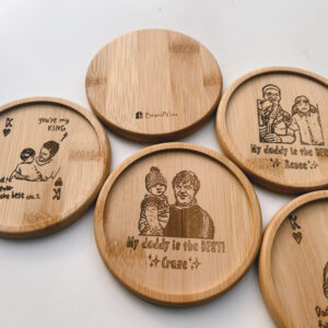 Personalized Portrait Bamboo Coaster